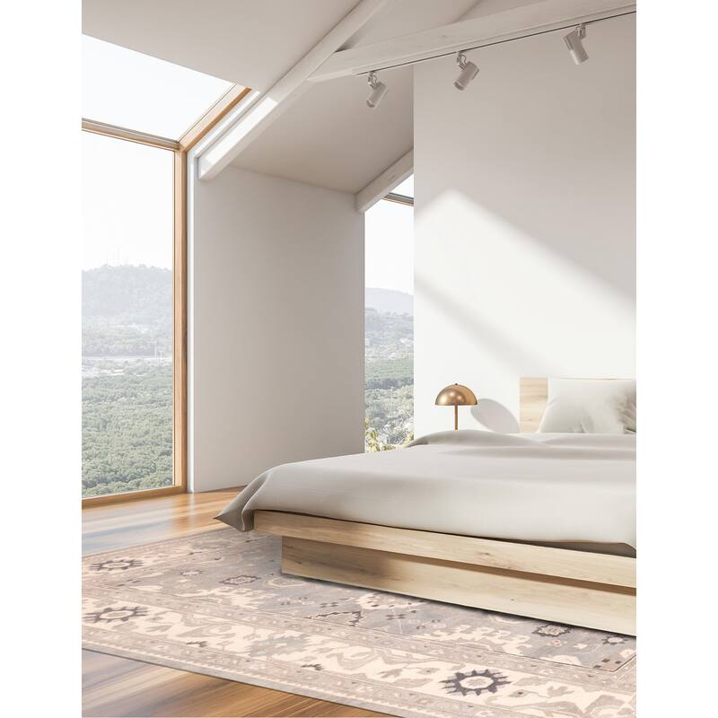 ECARPETGALLERY Hand-knotted Royal Oushak Grey, Sage Wool Rug - 9'1 x 12'1