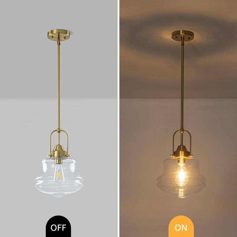 Starsky 1-Light Farmhouse Schoolhouse Single Pendant