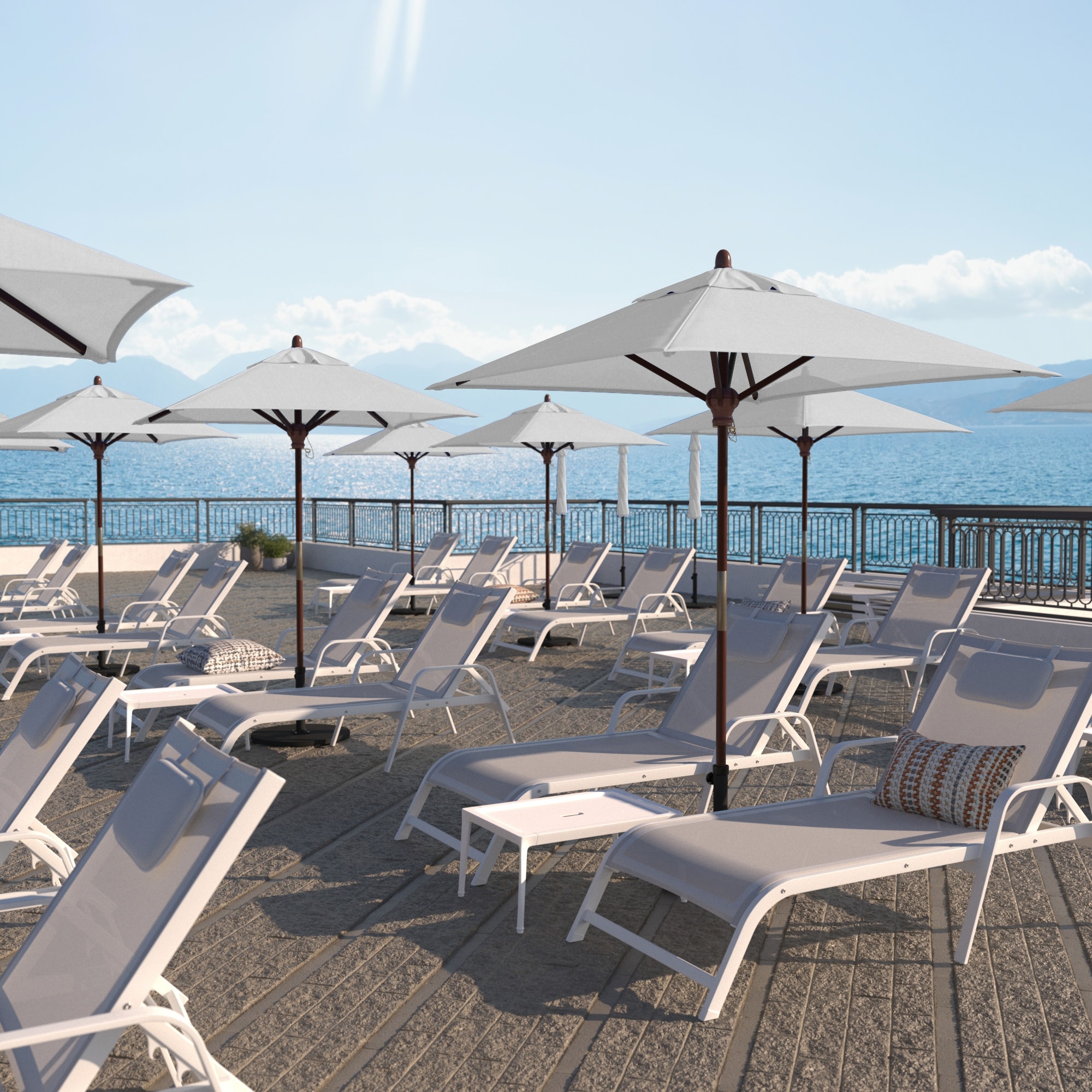 6foot patio umbrellas Umbrella Tilt Wooden 6ft 8-Rib with Sequin Jazz dyed acrylic yarn Small Garden Parasol Tilted 6ft,