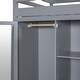 preview thumbnail 37 of 38, Twin Size Loft Bed With Drawer,Two Wardrobes and Mirror,Solid Construction