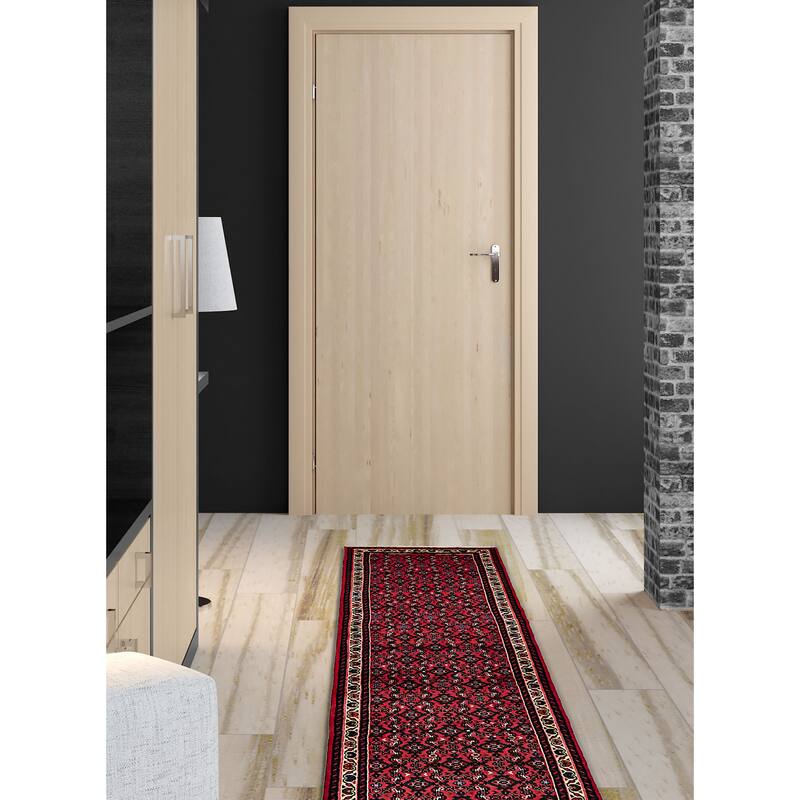 ECARPETGALLERY Hand-knotted Andelz Red Wool Rug - 2'8 x 9'8