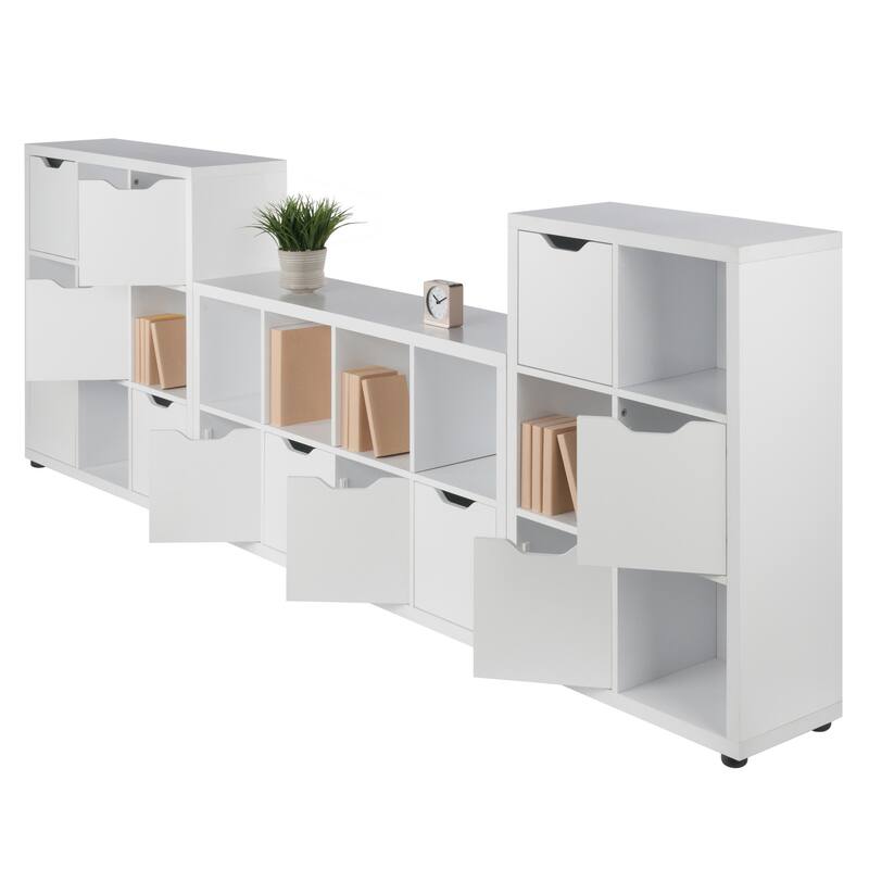 Julian 3-Pc Storage Cabinet Set, White