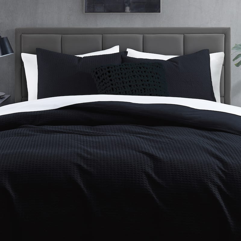 DKNY Modern Waffle 3-pc Comforter Set