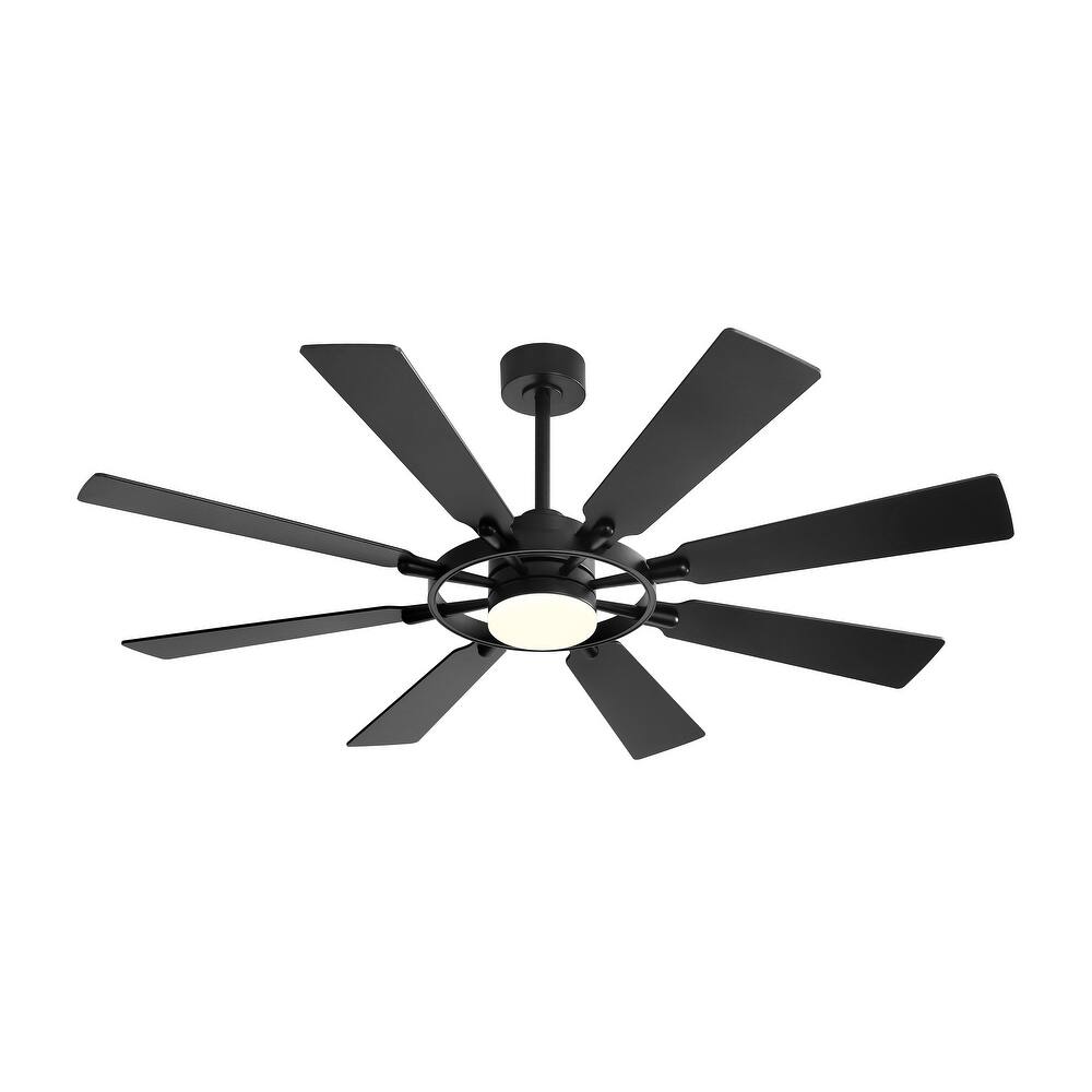 WINGBO 80-inch 8-Blades Indoor DC Motor Ceiling Fan With LED Light and Remote Control