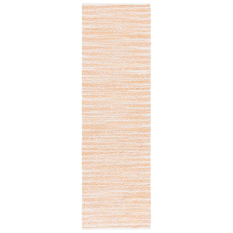SAFAVIEH Handmade Renewal Lilioara Rug - 2'3" x 8' Runner - Orange/Ivory