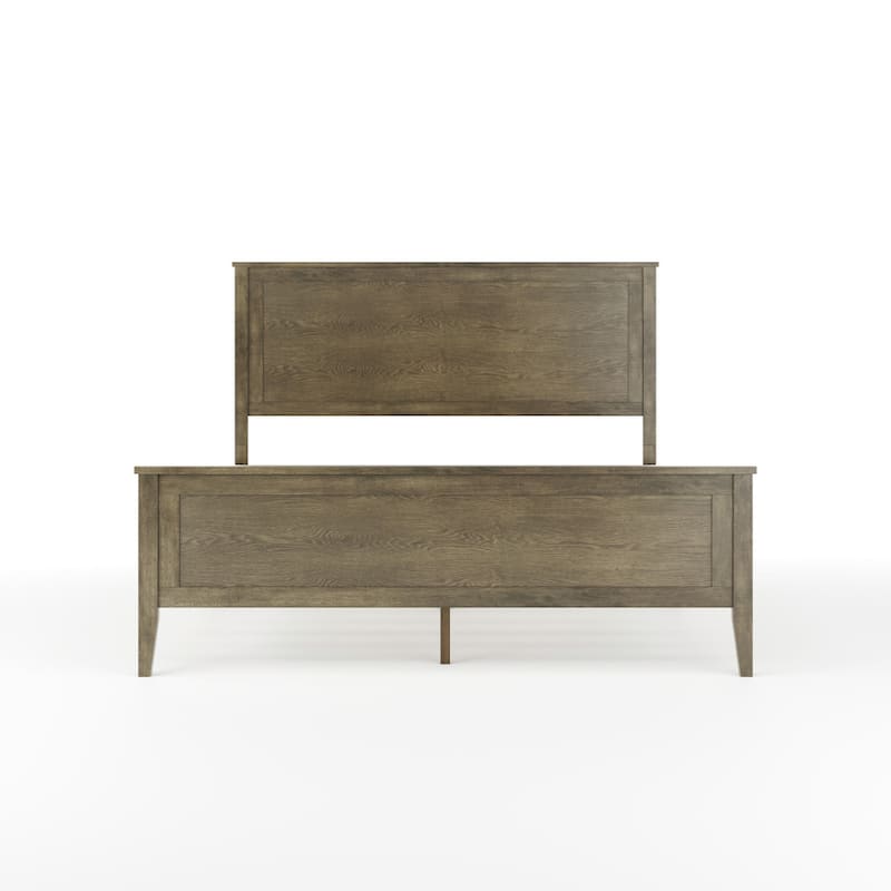 Martha Stewart Wooden Platform Bed with Headboard and Footboard