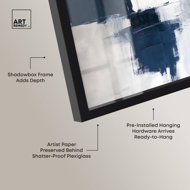 Porcelain Blue on White I Shadowbox by Art Remedy