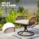 preview thumbnail 12 of 71, Nuu Garden Rattan Metal Patio Dining Set with Umbrella Hole, Zippered Cushions