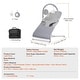 preview thumbnail 9 of 8, Light Grey Adjustable Baby Bouncer Seat with Toy Bar and 2 Recline Angles Foldable Rocker with Harness