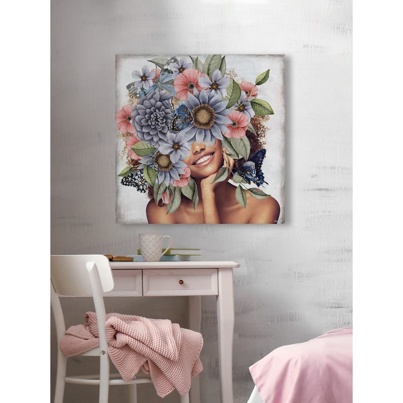 'A Glowing Smile' Painting Print on Wrapped Canvas