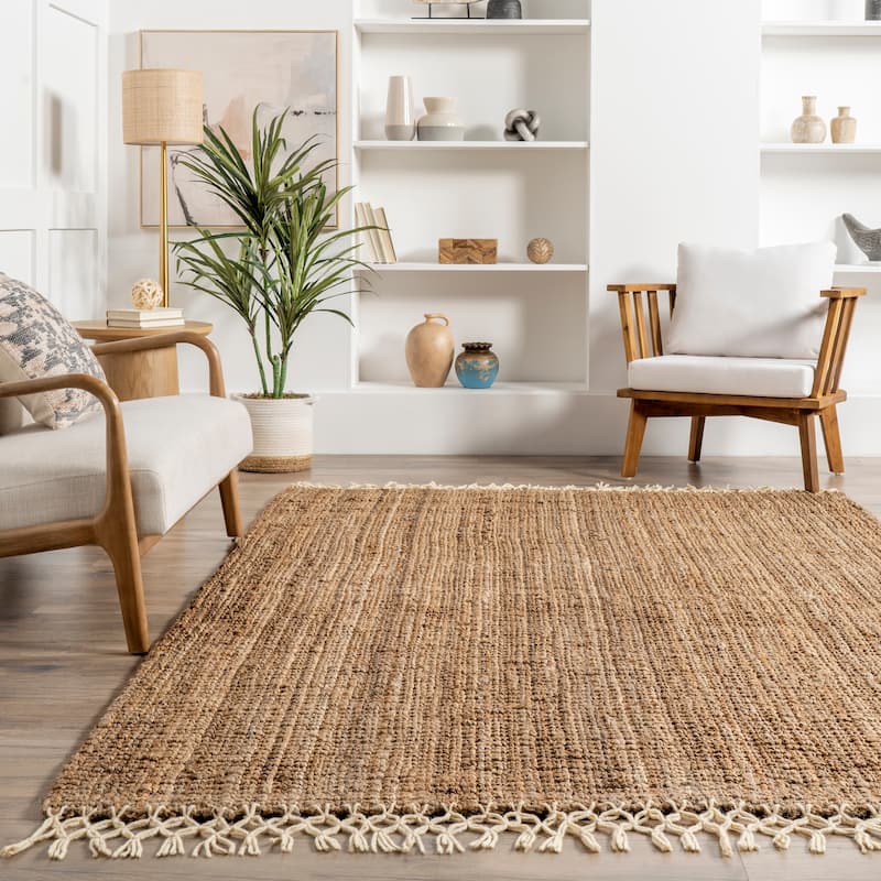 Nuloom Raleigh Farmhouse Jute Tasseled Area Rug