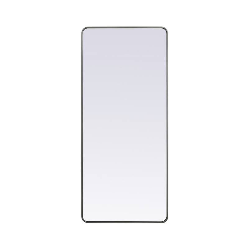 Indigo Home Soft Corner Metal Rectangle Mirror 32x72 Inch - Silver