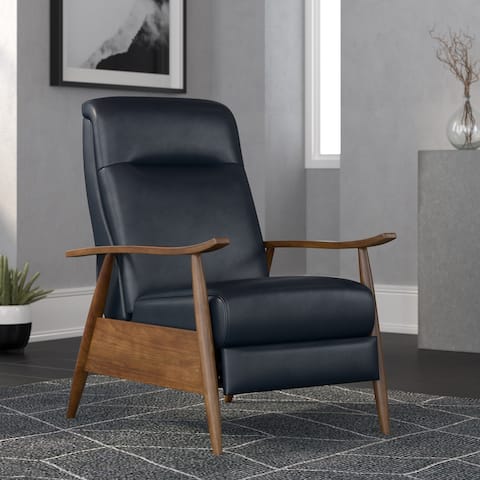 Sienna Upholstered Wood Push Back Recliner by Greyson Living