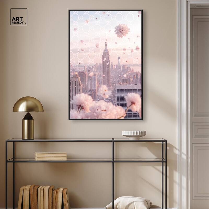 Raining Petals in NYC Canvas by Art Remedy