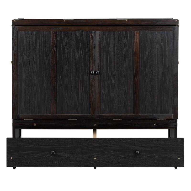 Murphy Bed Cabinet Wall Bed with Drawers and USB Port
