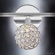 preview thumbnail 6 of 6, Luxury Crystal Globe LED Bathroom Vanity Light - 8" H, 23" W, 5.5" Dep