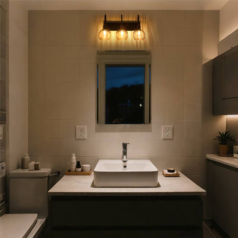 3-Light Dimmable Bathroom Vanity Light