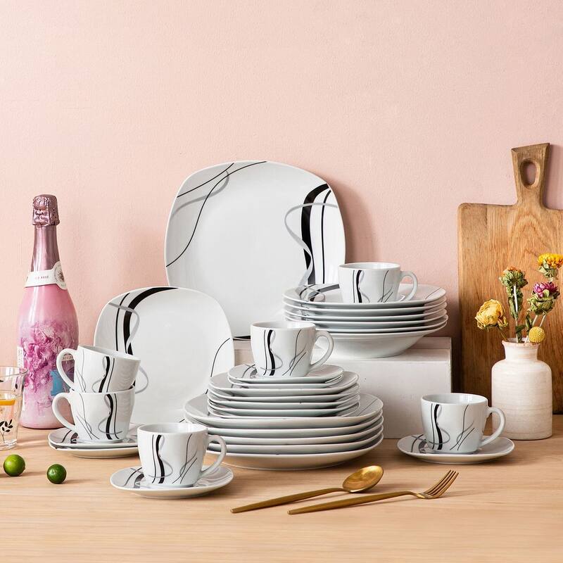 VEWEET Fiona Porcelain Dinnerware Set