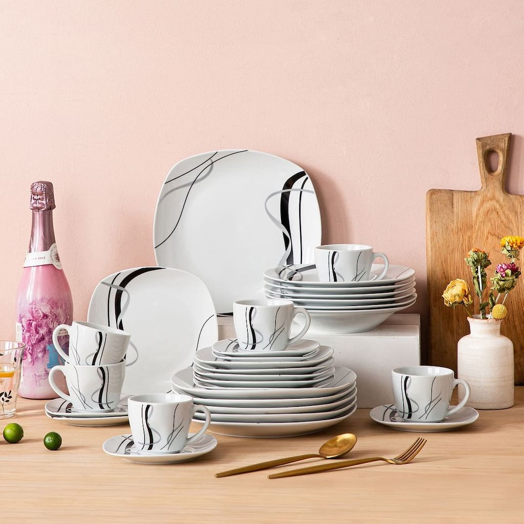 VEWEET Fiona Porcelain Dinnerware Set