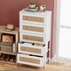 preview thumbnail 22 of 32, 5-Drawer Chest Dresser Closet PE Wicker Rattan Storage Tower Organizer