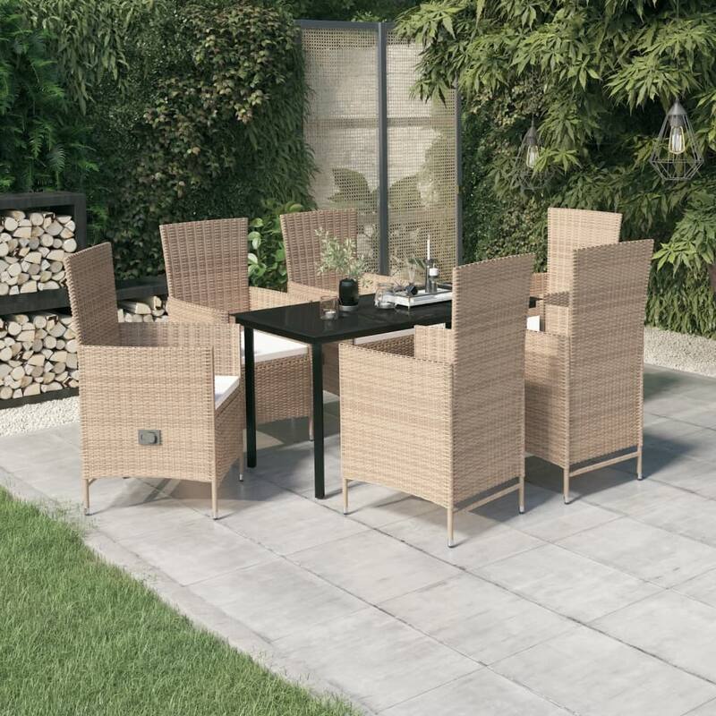 vidaXL Patio Dining Set 3/5/7 Piece Multi Colors 31.5"/55.1" Table Length