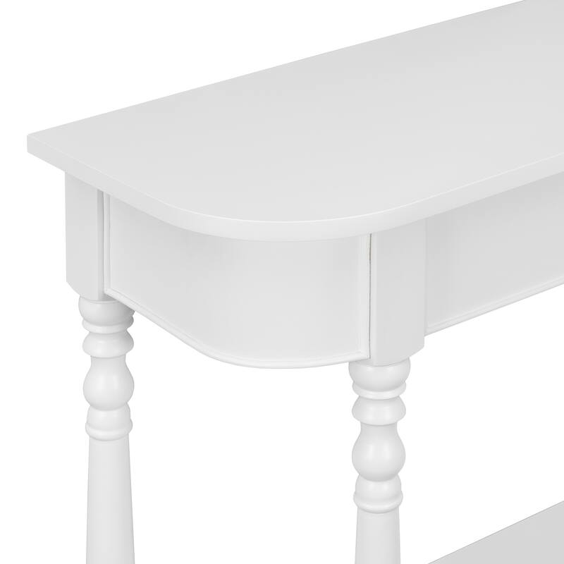 36 Inch Wood Console Table with Drawer and Shelf for Entryway