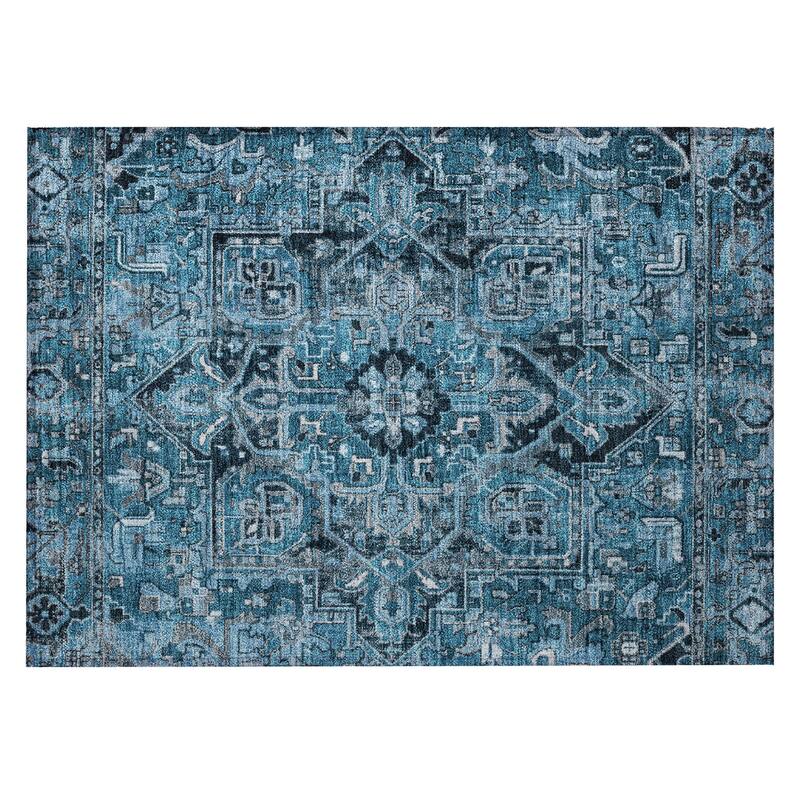 Beto Oriental Weather Resistant Refined Traditional Outdoor Rug