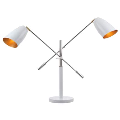 SAFAVIEH Lighting 32-inch Mavis Adjustable Task Table Lamp - 23-36"x8.75"x27-32"