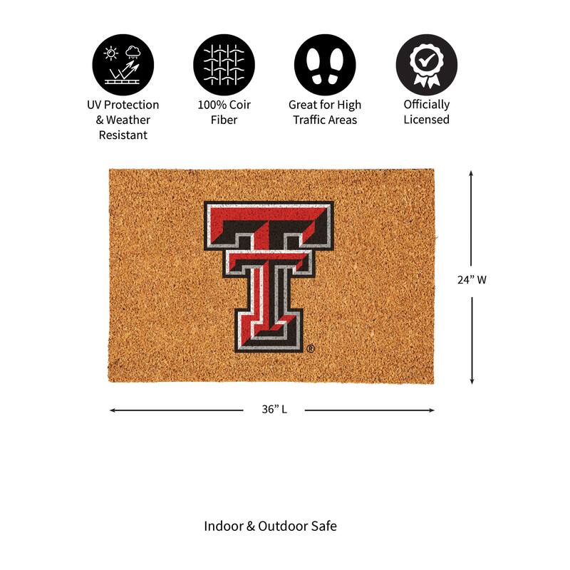 Texas Tech University Full Color Indoor/Outdoor Coir Mat