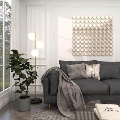 Metal Room Floor Lamp - Gold - CosmoLiving by Cosmopolitan