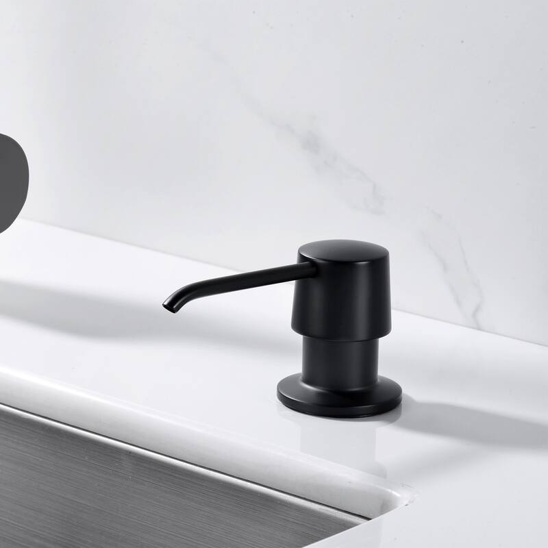 Luxier SC04-T Countertop Deck-Mount Metal Soap and Lotion Dispenser - Matte Black