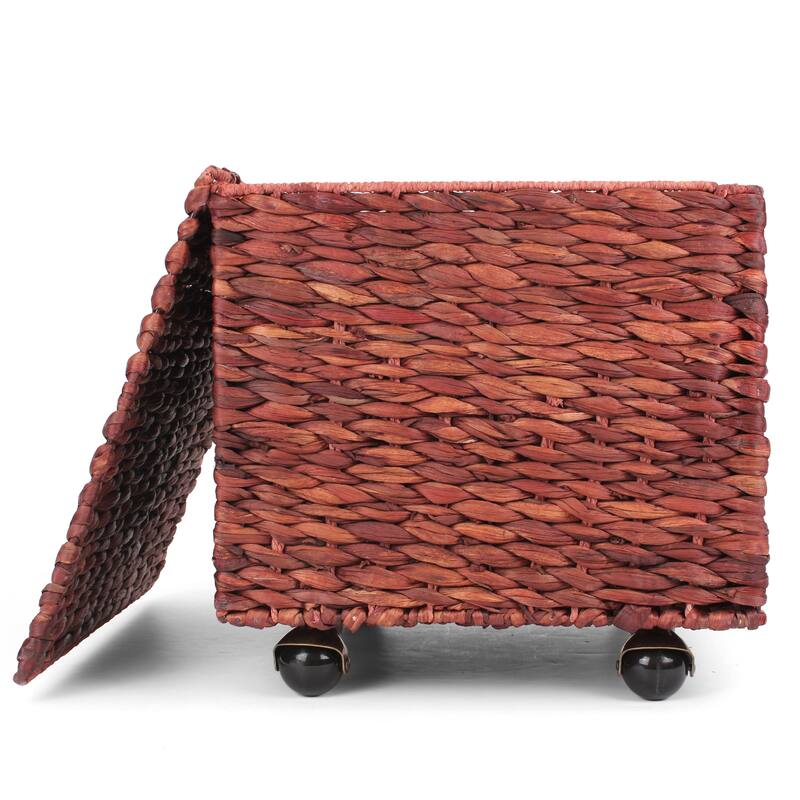 Seagrass Rolling File Cabinet