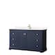 Option Dark Blue, Gold Trim, Carrara Cultured Marble Top