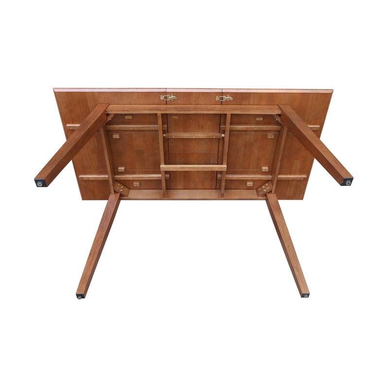 International Concepts Solid Wood 60" Butterfly Extension Dining Table