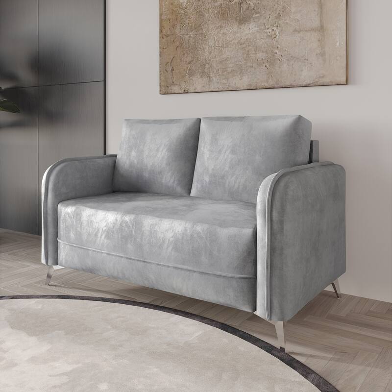 CraftPorch Luxurious Velvet Upholstered Loveseat - N/A