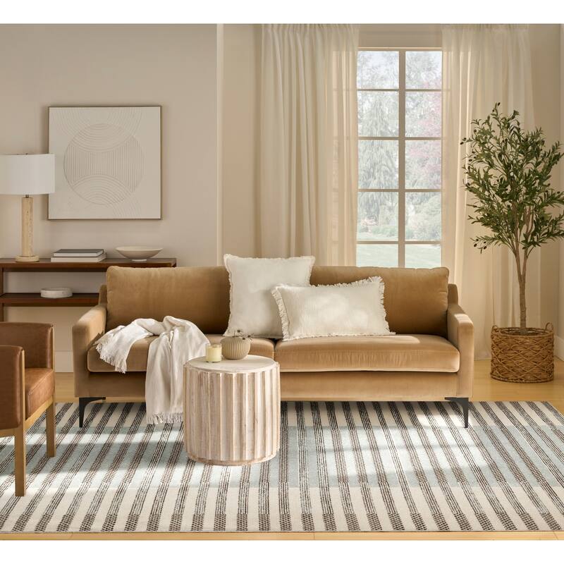 Nourison Nordic Indoor only Geometric Area Rug - 8' x 10' - Ivory/Blue