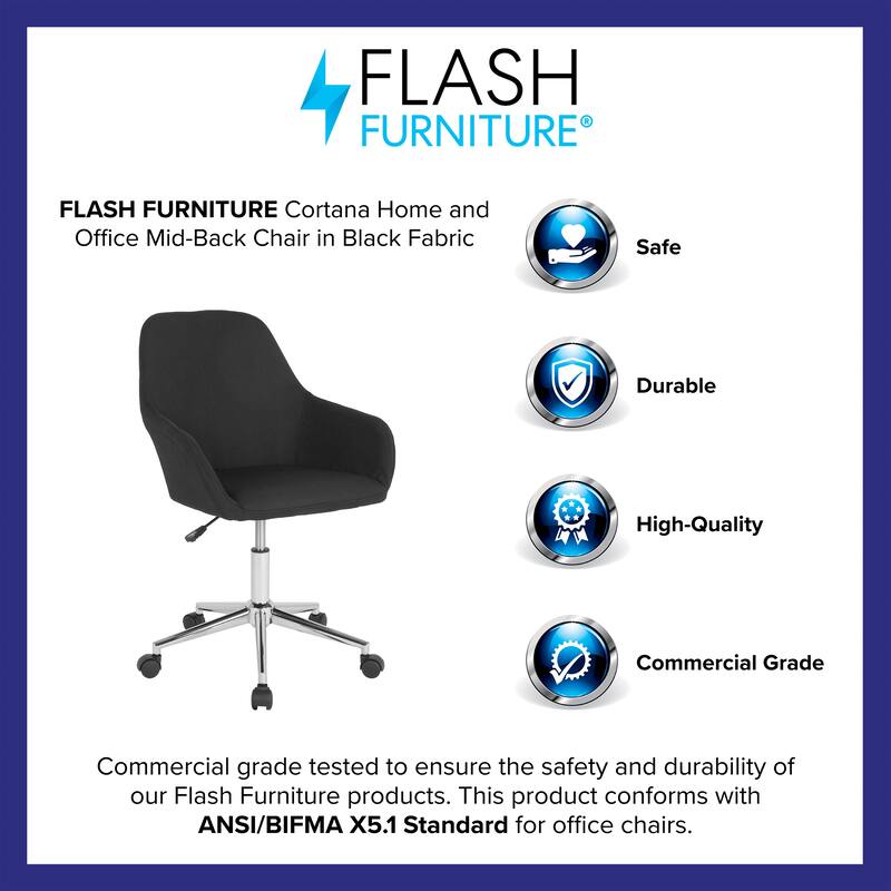 Home & Office Mid-Back LeatherSoft Upholstered Swivel Chair