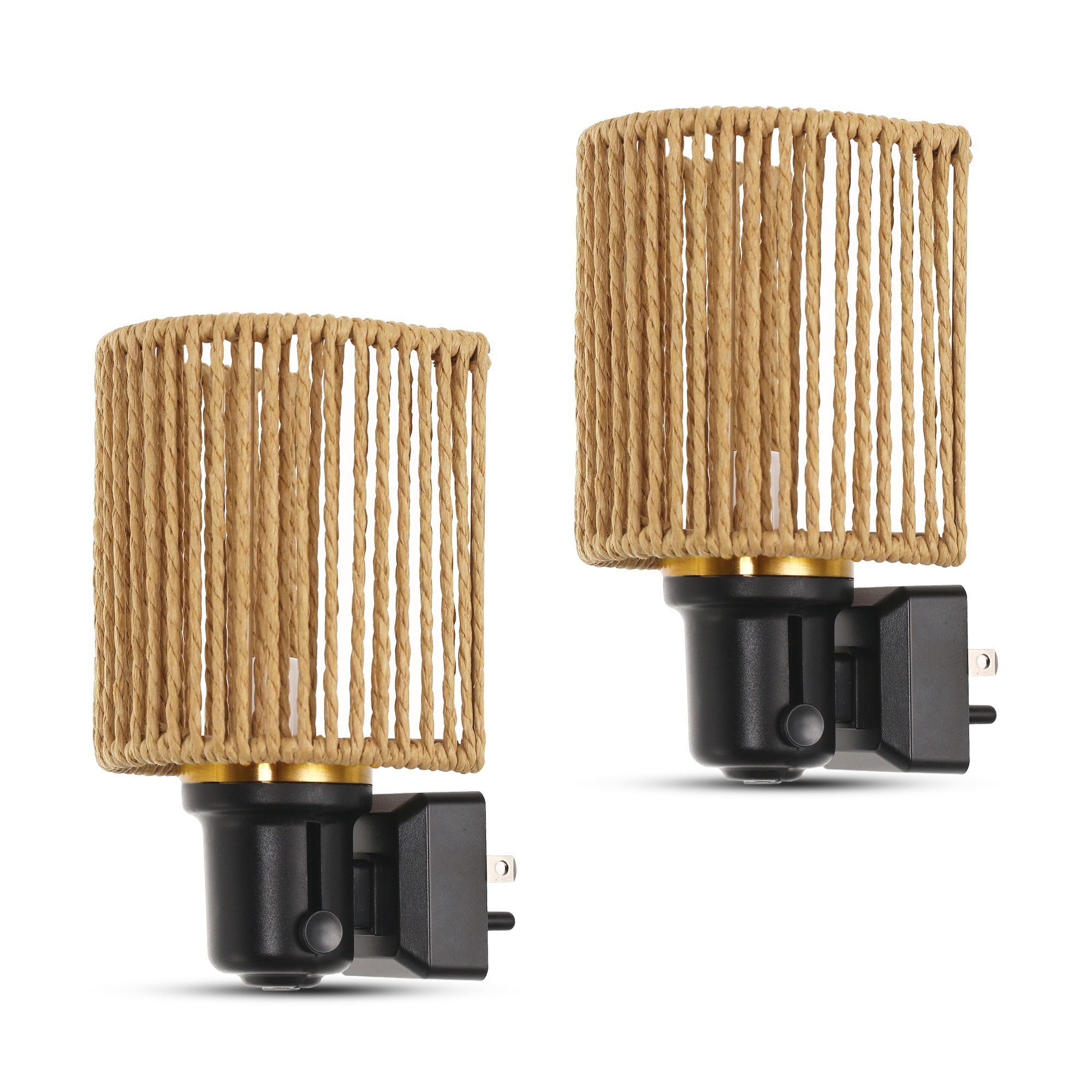 YANSUN 1W Plug-in Night Light with Gold Ring Boho Design