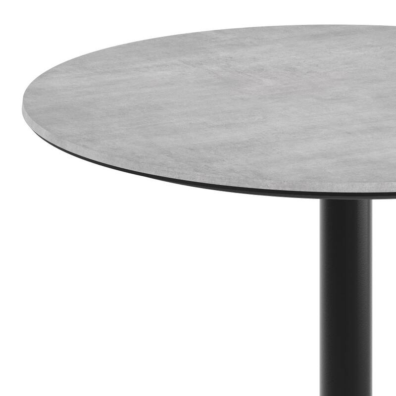 Commercial HPL Tabletop with Bar Height Round Base