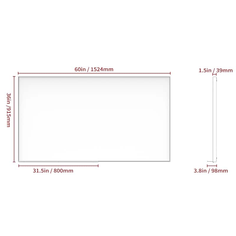 60*36"Oversized Modern Rectangle Bathroom Mirror with Silver Frame Mirrors Wall Mounted mirror with Aluminum Frame