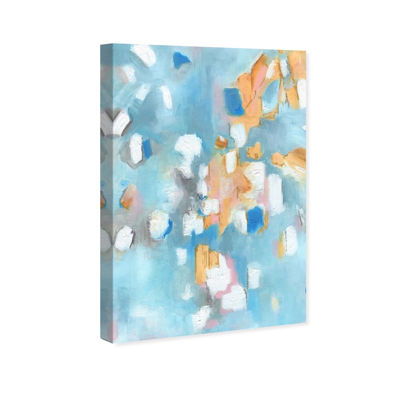 Wynwood Studio Canvas Abstract Playful Soul Blue and Metallic Gold Modern & Contemporary Wall Art Canvas Print