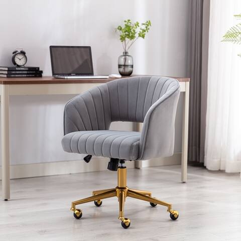Home Office Computer Desk Chair Velvet Accent Armchair - 23.62*19.29*35.04