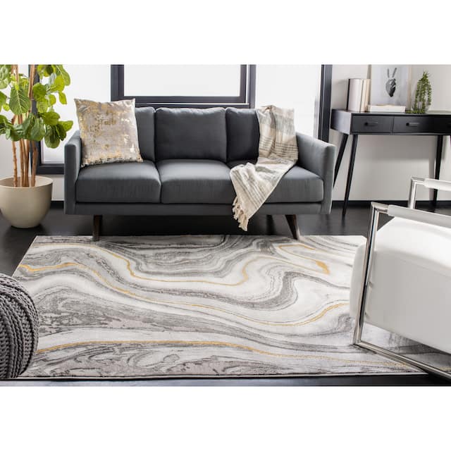 SAFAVIEH Craft Clytie Modern Abstract Marble Pattern Rug