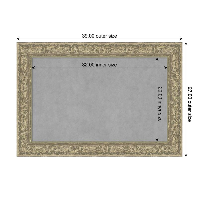 Amanti Art Luxe Antique Silver Framed - 39 x 27 in