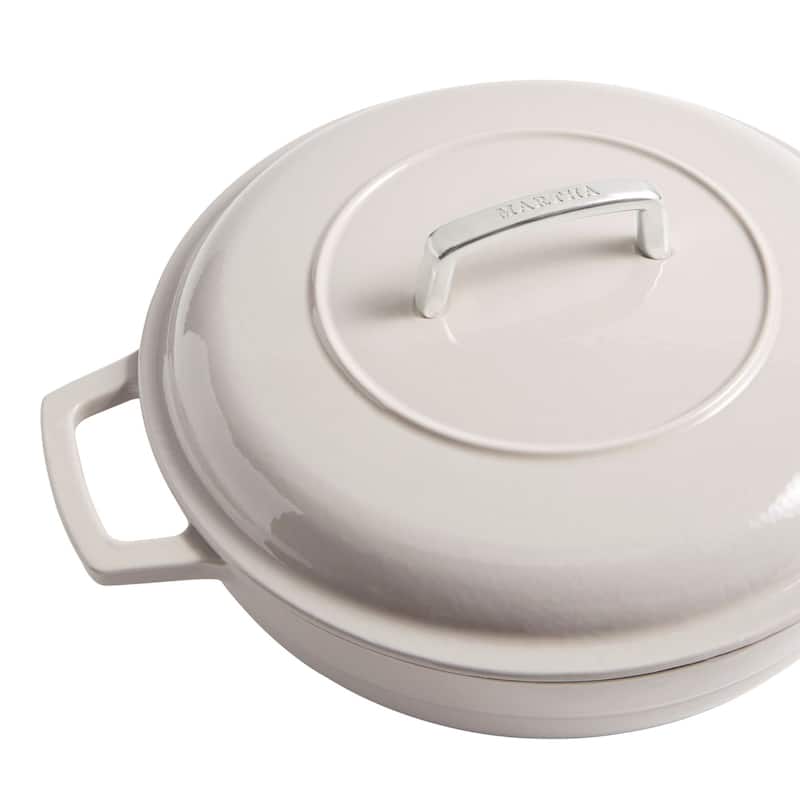 Martha by Martha Stewart 3.5 QT Enameled Cast Iron Braiser w/ Lid