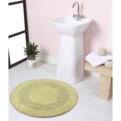 Radiant Collection Bathroom Rug, Cotton Soft, Water Absorbent Bath Rug, Non Slip Shower Rug Machine Washable 30" Round