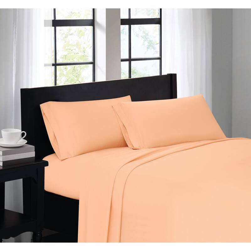 Truly Soft Everyday Solid Bed Sheet Sets - King - Peach