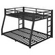 preview thumbnail 4 of 9, Full XL over Queen Size Metal Frame Bunk Bed for Teens & Adults with 2 Side Ladder and Safety Guardrail, Under Bed Storage