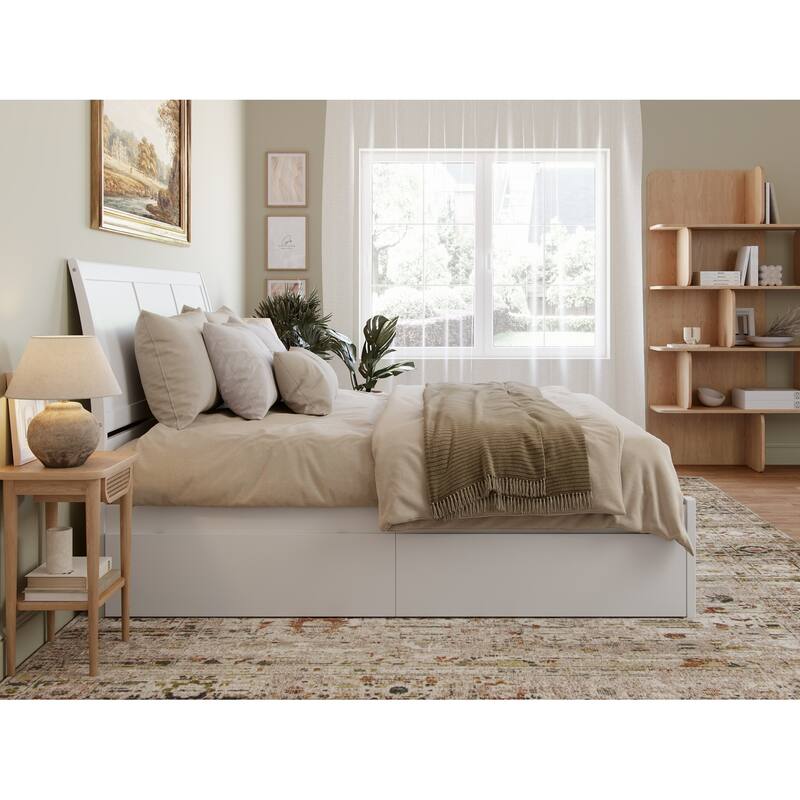 Portland Platform Bed with Footboard and Storage Drawers