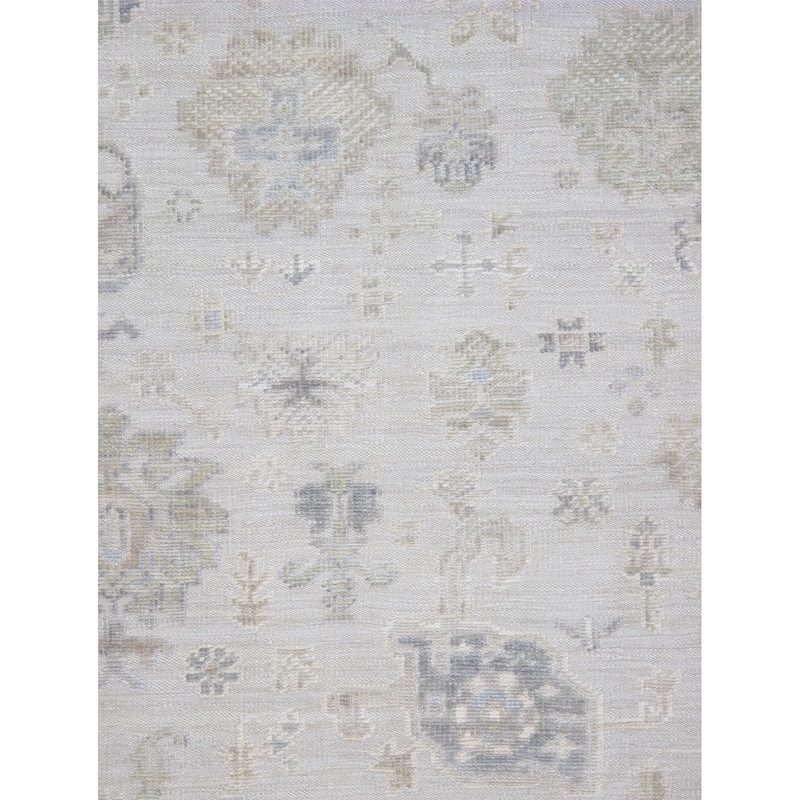Pasargad Home Oushak Hand-Knotted Beige/Cream Wool Area Rug